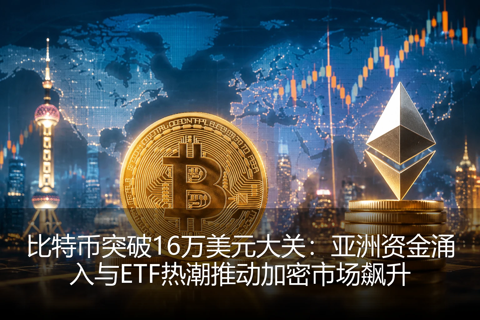 比特币突破16万美元大关：亚洲资金涌入与ETF热潮推动加密市场飙升
