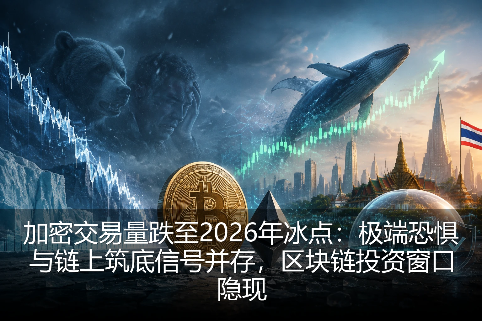 加密交易量跌至2026年冰点：极端恐惧与链上筑底信号并存，区块链投资窗口隐现