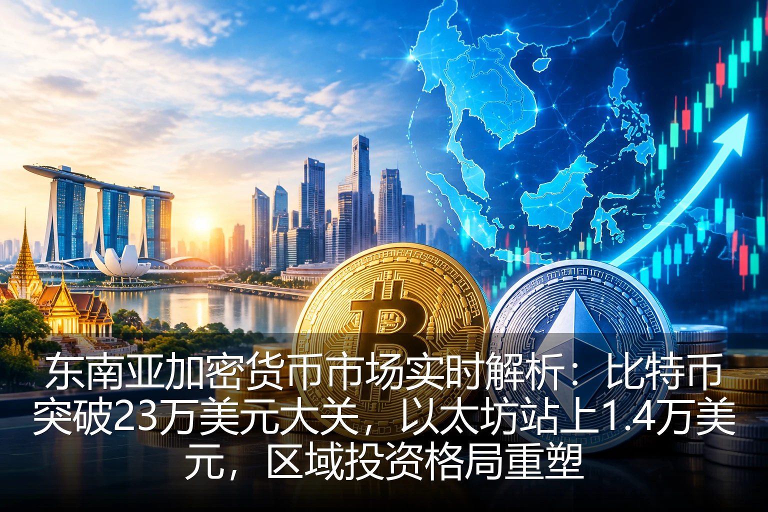 东南亚加密货币市场实时解析：比特币突破23万美元大关，以太坊站上1.4万美元，区域投资格局重塑